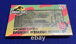 Jurassic Park 30th Anniversary Limited Edition Ticket Antique Le 1993 New