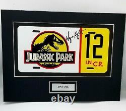 Jurassic Park Wayne Knight Autographed Signed License Plate Prop Seinfeld COA