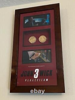 Keanu Reeves John Wick Screen Used Continental High Table Gold Coin Movie Prop