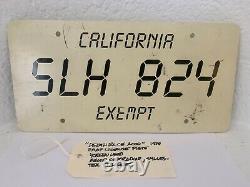 License Plate Death Race 2000 Rare original screen used Movie Prop! California