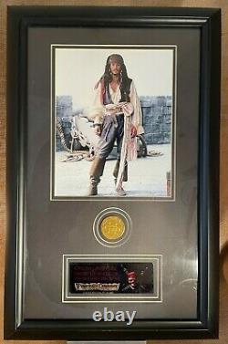 Ltd. Edition Johnny Depp Pirates of the Caribbean Photo & Prop Coin No. 27 of 60