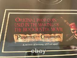 Ltd. Edition Johnny Depp Pirates of the Caribbean Photo & Prop Coin No. 27 of 60