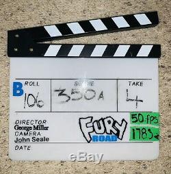 MAD MAX FURY ROAD SCREEN USED Clapper Clapboard (Film Unit B) John Seale