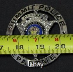 MOSAIC original screen used movie prop SUMMIT UTAH POLICE Badge Silver HBO TV