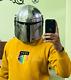 Mandalorian Helmet With Liner & Chin Strap Star Wars, Cosplay Prop Movie Helmet