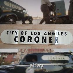 Marvel Original Prop Agent Carter Los Angeles Coroner Sign with COA
