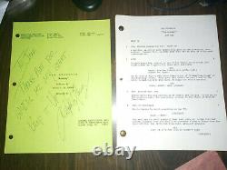 Max Headroom TV Original Production Used personal script used by actor signed