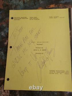 Max Headroom TV Original Production Used personal script used by actor signed