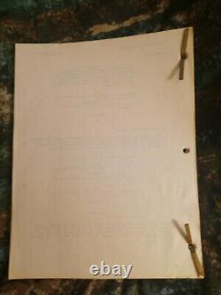 Max Headroom TV Original Production Used personal script used by actor signed