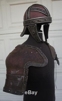Medieval Roman Leather Pauldron Armor Helmet LARP SCA DRACULA UNTOLD Movie Prop