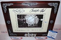 Michael J Fox Christopher Lloyd signed Back To The Future Framed Picture Beckett