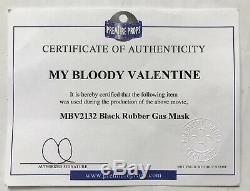 My Bloody Valentine 2009 Production Used Black Rubber Gas Mask withCoA movie Prop