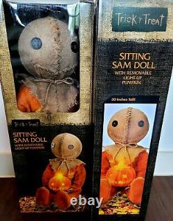 NEW Sealed SAM Light-Up Sitting Trick or Treat Doll 30 with Removable Pumpkin