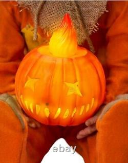 NEW Sealed SAM Light-Up Sitting Trick or Treat Doll 30 with Removable Pumpkin