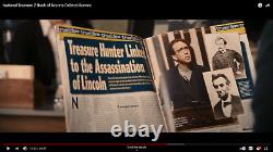 National Treasure 2 Movie Prop Lincoln Murder $100,000 Reward Sign 12x14