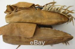 Native American Leather Comanche Shoes Moccasins indian LONE RANGER Movie Prop
