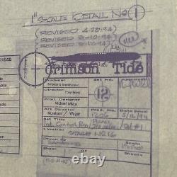 Original Crimson Tide Submarine Helm Control Room Blueprint Set Plan 15 PAGES