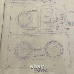 Original Crimson Tide Submarine Helm Control Room Blueprint Set Plan 15 PAGES