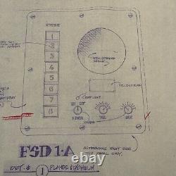 Original Crimson Tide Submarine Helm Control Room Blueprint Set Plan 15 PAGES