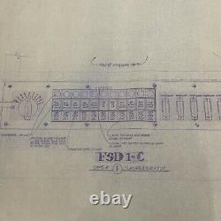 Original Crimson Tide Submarine Helm Control Room Blueprint Set Plan 15 PAGES