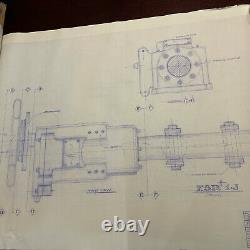 Original Crimson Tide Submarine Helm Control Room Blueprint Set Plan 15 PAGES