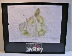 Original Filmrequisite Jurassic Park 2 Prop Landkart Map of Isla Sorna 1997 COA