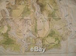Original Filmrequisite Jurassic Park 2 Prop Landkart Map of Isla Sorna 1997 COA