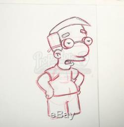 Original Hand drawn Simpsons Studio Artwork 7 sheets Milhouse