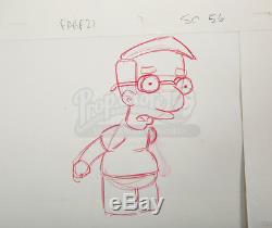 Original Hand drawn Simpsons Studio Artwork 7 sheets Milhouse