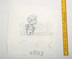 Original Hand drawn Simpsons Studio Artwork 7 sheets Milhouse