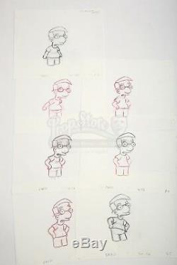 Original Hand drawn Simpsons Studio Artwork 7 sheets Milhouse