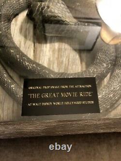 Original Indiana Jones Prop Snake From Magic Kingdom Great Movie Ride With LOA