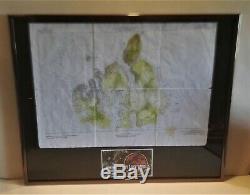 Original JP Jurassic Park 2 Requisite Prop Landkarte Map of Isla Sorna 1997 COA