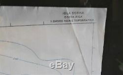 Original JP Jurassic Park 2 Requisite Prop Landkarte Map of Isla Sorna 1997 COA