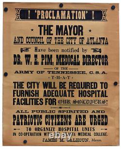 Original Prop Poster Made For Gone With The Wind 1939 Atlanta Siege Sequence