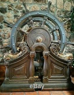 Original movie prop ship's wheel from Jolly Roger 2003 Peter Pan