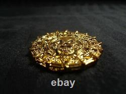 PIRATES OF THE CARIBBEAN Authentic Official FILM PROP GOLD HOARD COIN & CRT