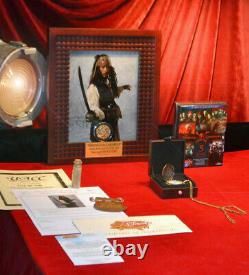 PIRATES OF THE CARIBBEAN Disney COIN Prop, DVD, JOHNNY DEPP Signed, DISNEY COA