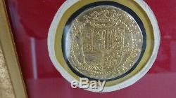 Pirates Of The Carribean Production Gold Coin (used on film) in Framed Display