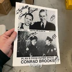 Plan 9 From Outer Space SCENERY BACKDROP Swatch ED WOOD JR. Conrad Brooks Signed