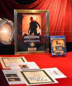 Prop COIN Screen-Used NATIONAL TREASURE, Signed Nic Cage, Blu Ray DVD, COA UACC