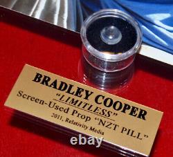 Prop PILL LIMITLESS Screen-Used, Signed BRADLEY COOPER AUTOGRAPH COA, Frame, DVD