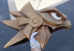 Rare Aztec Eagle Warrior Bird Head Mask Headress Movie Prop Costume Foam LARGE