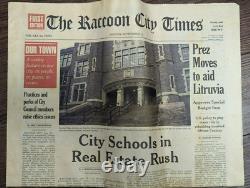 Resident Evil Apocalypse Movie Raccoon City Newspaper Prop