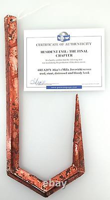 Resident Evil Final Chapter Alice's Bloodied Hook Prop Milla Jovovich + COA