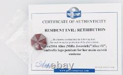 Resident Evil Retribution Milla Jovovich's Umbrella Pendant Prop COA