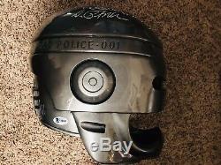 Robocop Rare Hand Signed Detroit Police Prop Helmet Movie Peter Weller PROOF BAS