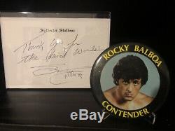 Rocky 2 Contender pin badge button movie prop. Sylvester Stallone Rambo Creed