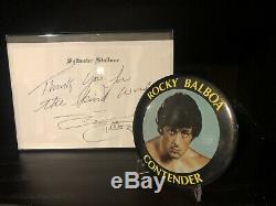 Rocky 2 Contender pin badge button movie prop. Sylvester Stallone Rambo Creed