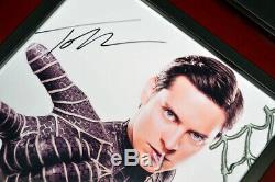 SPIDER-MAN Prop CLOTH Costume & WEB, Signed TOBEY MAGUIRE, DVD, Frame, COA UACC